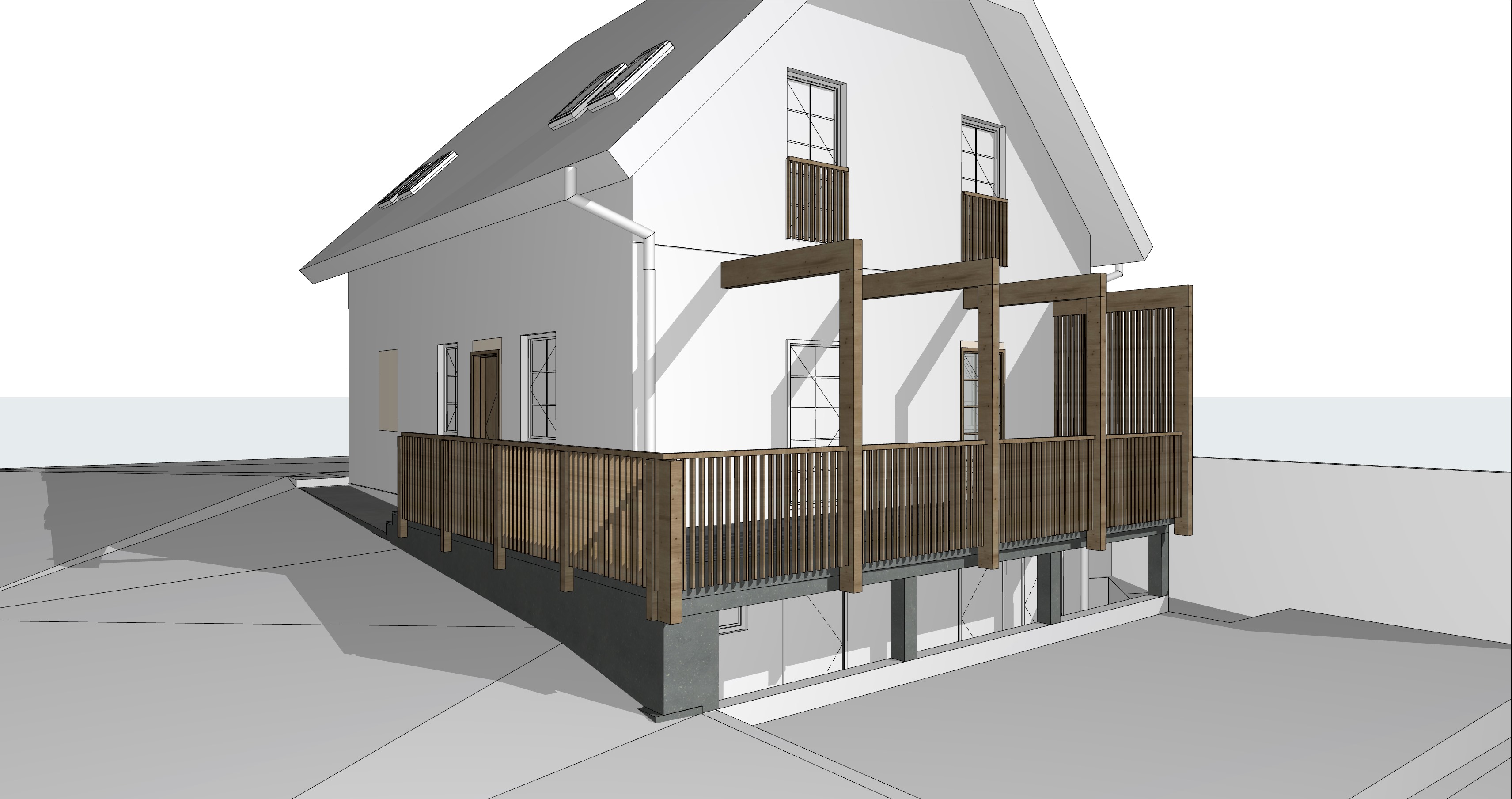 Rekonstrukcija in prizidava hiše v Bovcu